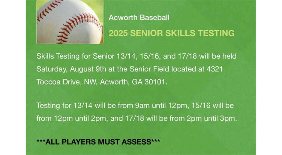 Senior Player Assessments Aug 9th